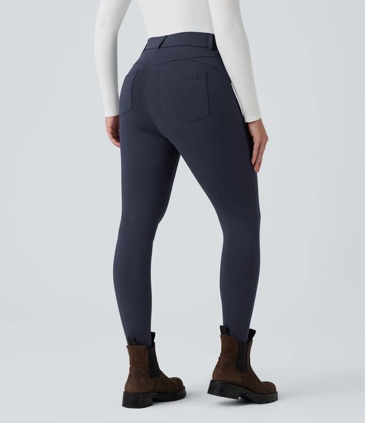 SoftlyZero™ Plush Thermal High Waisted Casual 7/8 Leggings with Pockets