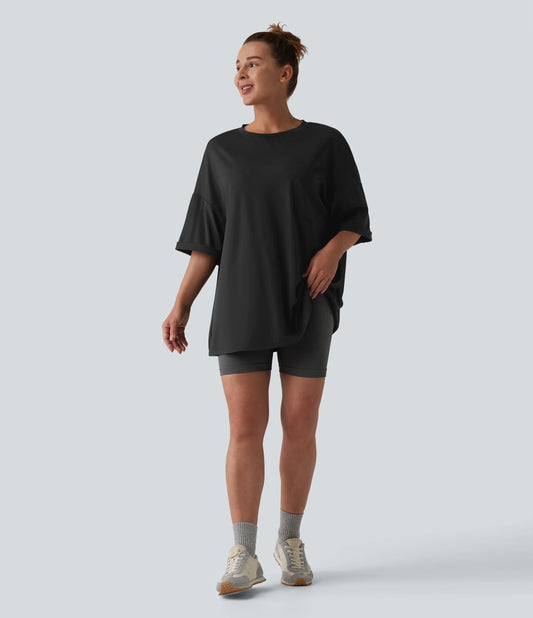Round Neck Casual T-Shirt with Pocket
